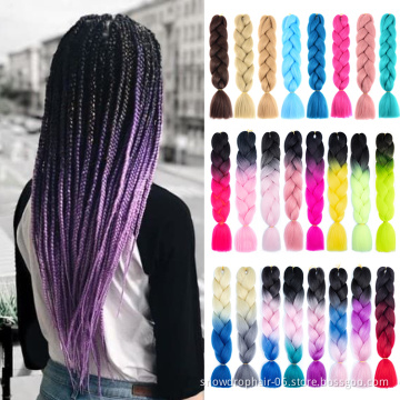 Julianna Blonde Yaki 100G Mixed Crochet Box Straight Ombre Jumbo Extensions Color Attachments Synthetic Braiding Hair Jumbo